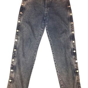 Boohoo Man Denim Jeans Side Seam Button Detail Size 34X32
